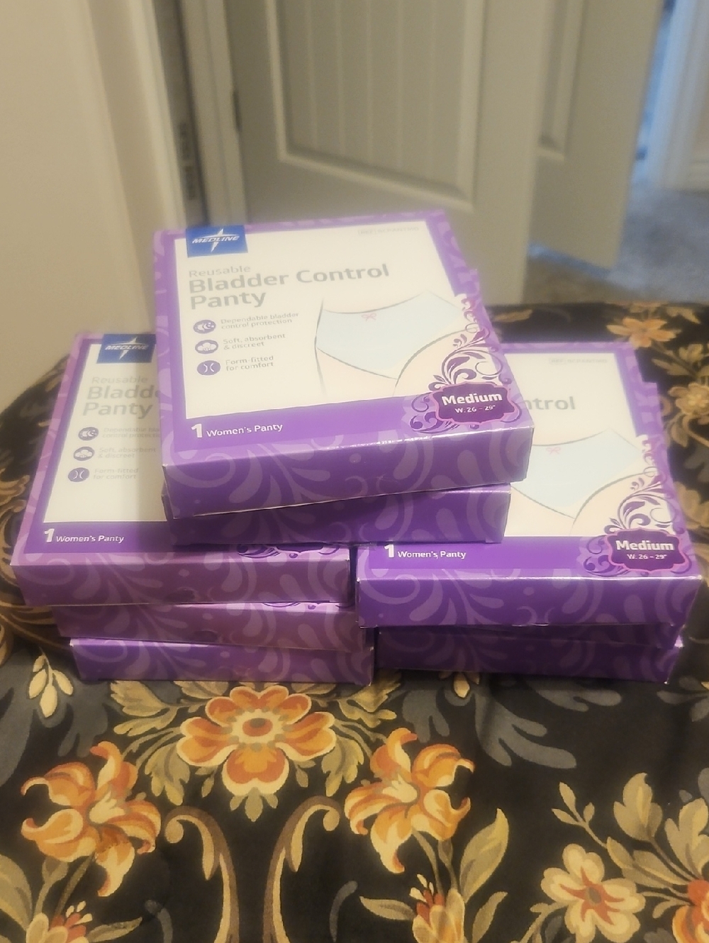 Reusable Bladder Control Panty - Purple Pack Lot Of 8